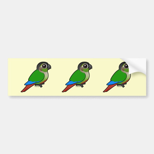Autocollant De Voiture Birdorable Conure Vert-cheeked (Devant)