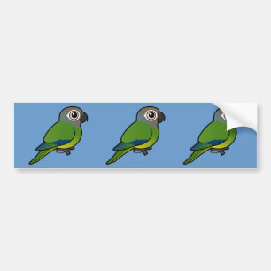 Autocollant De Voiture Birdorable Sombre-a dirigé Conure