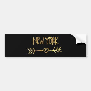 Autocollant De Voiture Black and Gold Look Typografy