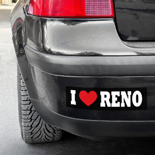 Autocollant De Voiture Black and White I Love Reno