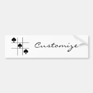 Autocollant De Voiture Black Spades Tic Tac Toe Thunder_Cove
