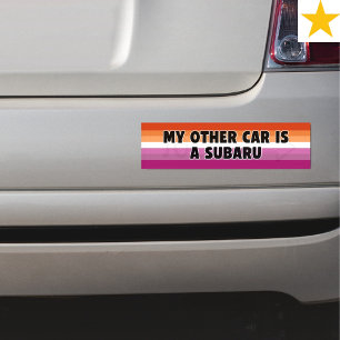 Autocollant De Voiture Blague drôle lesbienne Couleurs de la fierté gay