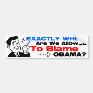 Autocollant De Voiture Blâme Obama !