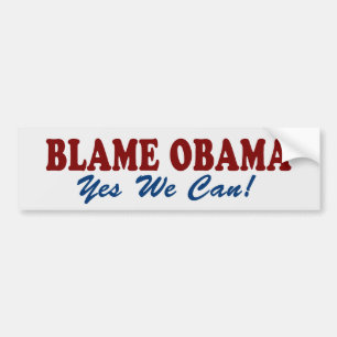 Autocollant De Voiture Blâme Obama : Oui nous pouvons ! Adhésif pour