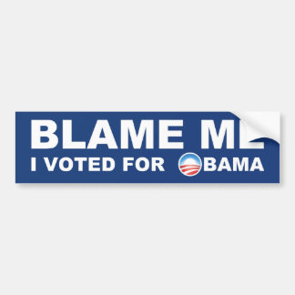 Autocollant De Voiture Blâmez-moi, j'a voté pour Obama