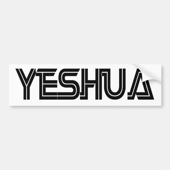 Autocollant De Voiture Blanc de Yeshua Battlestar (Devant)