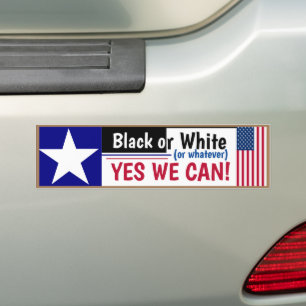 Autocollant De Voiture Blanc noir ou quoi que ce soit Oui, nous pouvons !