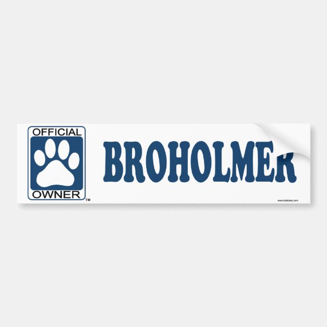 Autocollant De Voiture Bleu de Broholmer (Devant)