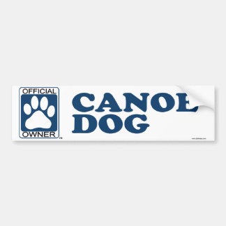 Autocollant De Voiture Bleu de chien de canoë