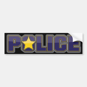 Autocollant De Voiture Bleu de Département de Police de lustre avec