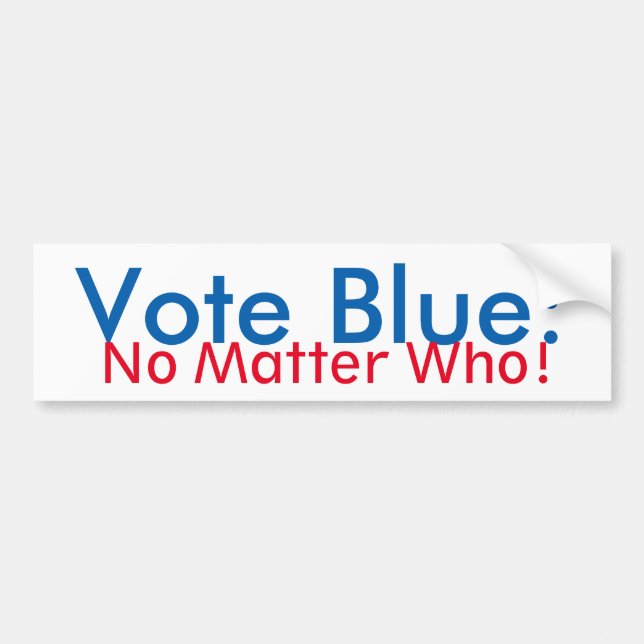 Autocollant De Voiture Bleu de vote : N'importe qui adhésif pour (Devant)