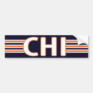 Autocollant De Voiture Bleu et orange de Chicago