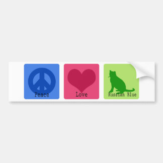Autocollant De Voiture Bleu russe d'amour de paix