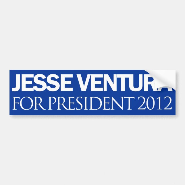 Autocollant De Voiture Bleu simple 2012 de Jesse Ventura (Devant)