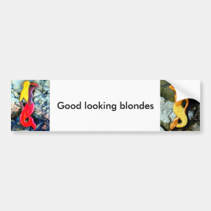 Autocollant De Voiture blonde sirène à l'air