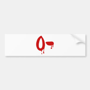 Autocollant De Voiture Blood Group O- Negative #Horror Hospital
