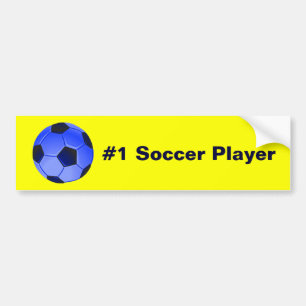 Autocollant De Voiture Blue American Soccer or Association Football