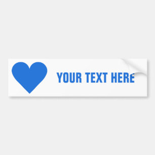 Autocollant De Voiture Blue Heart Valentine Bumpersticker personnalisé