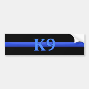 Autocollant De Voiture Blue Line mince et K9