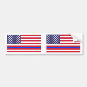 Autocollant De Voiture "BLUE LINE MINCE sur le DRAPEAU "