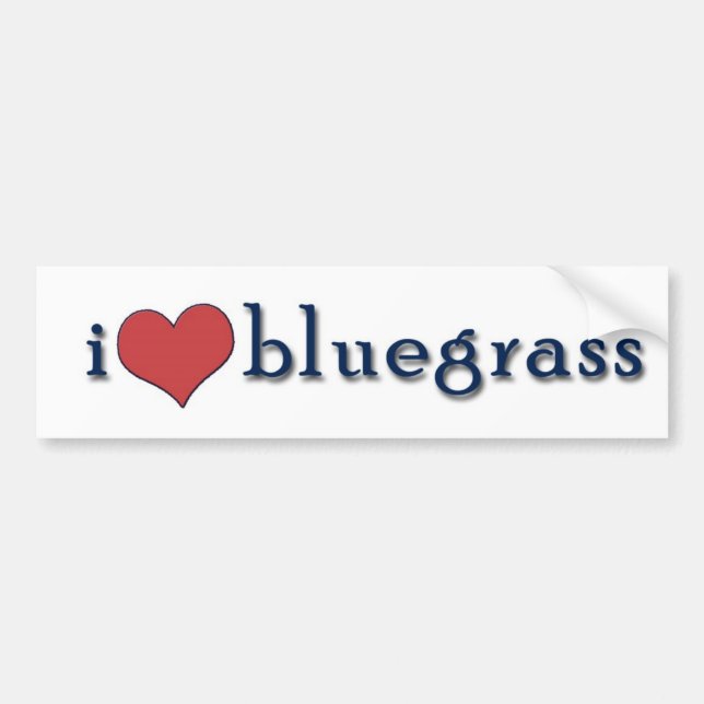 Autocollant De Voiture bluegrass du coeur i (Devant)