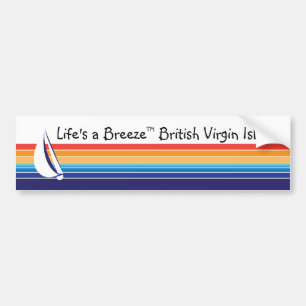 Autocollant De Voiture Boat Color Carré_Life est un Breeze™_BVI