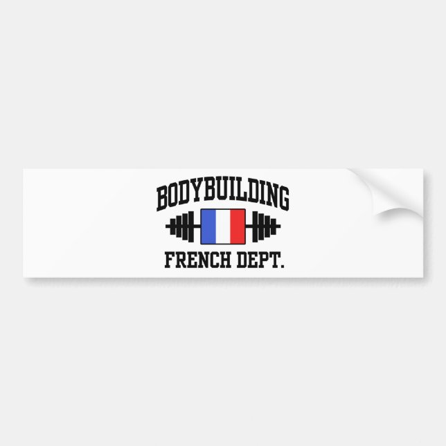 Autocollant De Voiture Bodybuilder français (Devant)