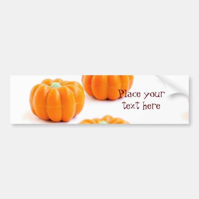 Autocollant De Voiture Bonbons citrouilles d'Halloween (Devant)