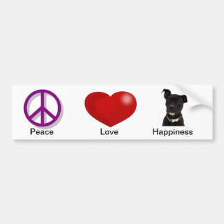 Autocollant De Voiture Bonheur d'amour de paix