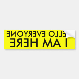 Autocollant De Voiture bonjour chacun