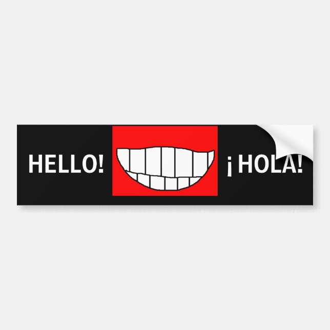 Autocollant De Voiture BONJOUR ! - ¡ HOLA ! - des milles d'adhésif pour (Devant)
