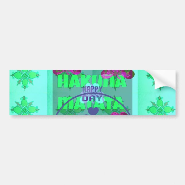 Autocollant De Voiture Bonne Saint Patrick's Day Hakuna Matata Art Print (Devant)