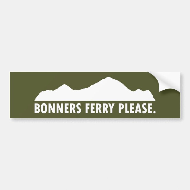 Autocollant De Voiture Bonners Ferry Idaho S'Il Vous Plaît (Devant)