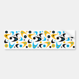 Autocollant De Voiture Boomerang de Starburst Yellow Black et Aqua Starbu