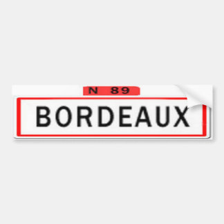 AUTOCOLLANT DE VOITURE BORDEAUX N 89