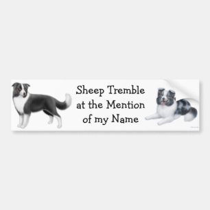 Autocollant De Voiture Border collie vivant en troupe l'adhésif pour