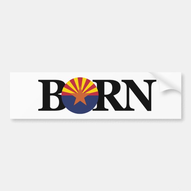 Autocollant De Voiture BORN Arizona (drapeau) (Devant)