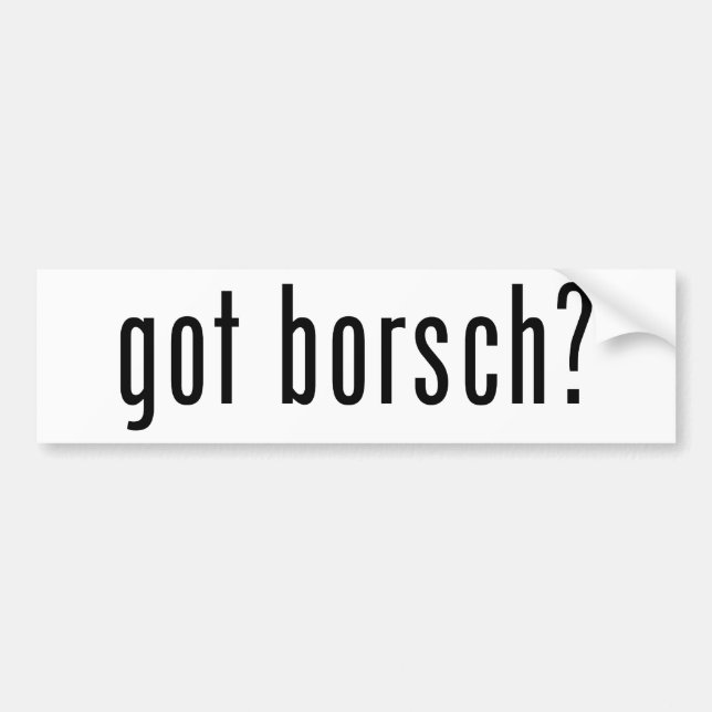 Autocollant De Voiture borsch obtenu ? (Devant)