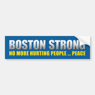 Autocollant De Voiture Boston fort - pas plus de paix blessante de