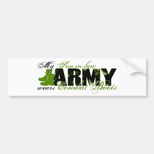 Autocollant De Voiture Bottes de combat de beau-fils - ARMÉE (Devant)