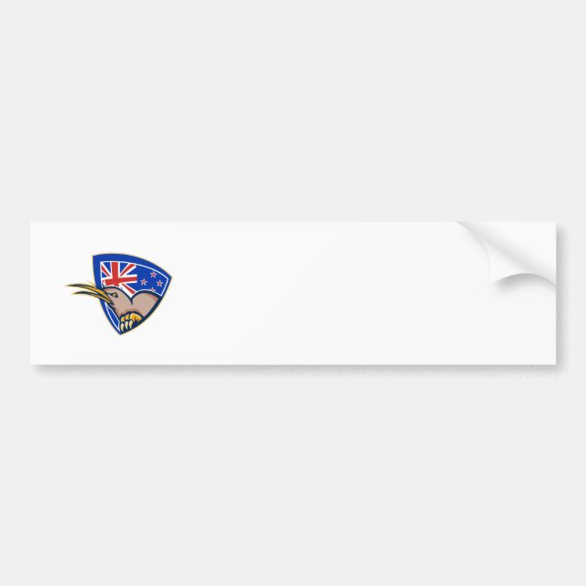 Autocollant De Voiture Bouclier de drapeau de la Nouvelle Zélande (Devant)