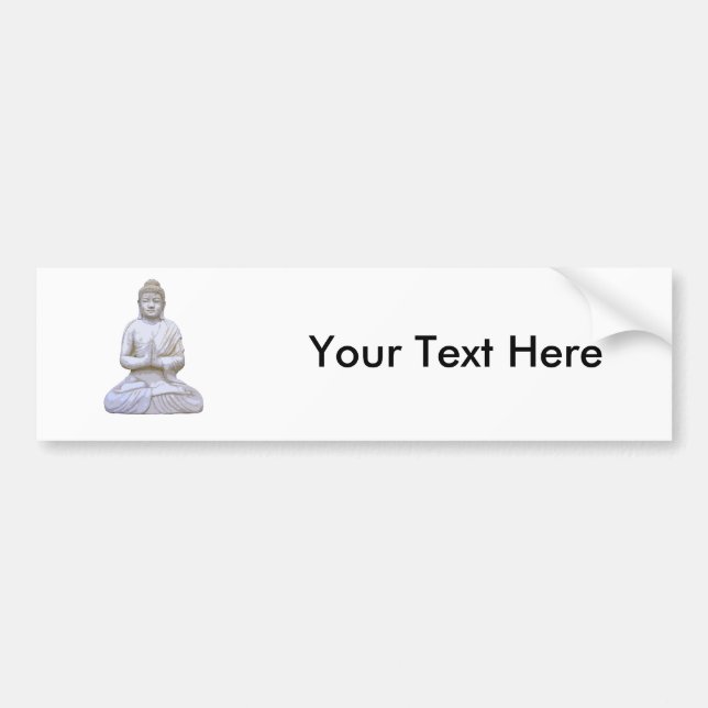 Autocollant De Voiture Bouddha assis ~ Bouddhisme bouddhiste (Devant)