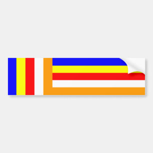 Autocollant De Voiture Bouddhisme - drapeau bouddhiste