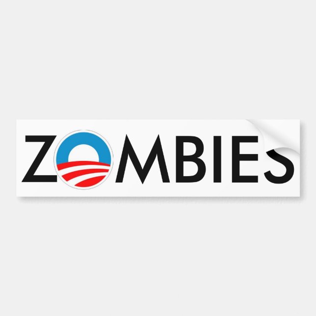 Autocollant De Voiture Boue d'Obama des ZOMBIS 4 (Devant)