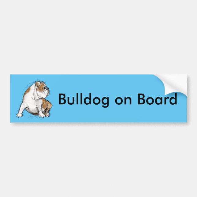 Autocollant De Voiture Bouledogue anglais (Devant)