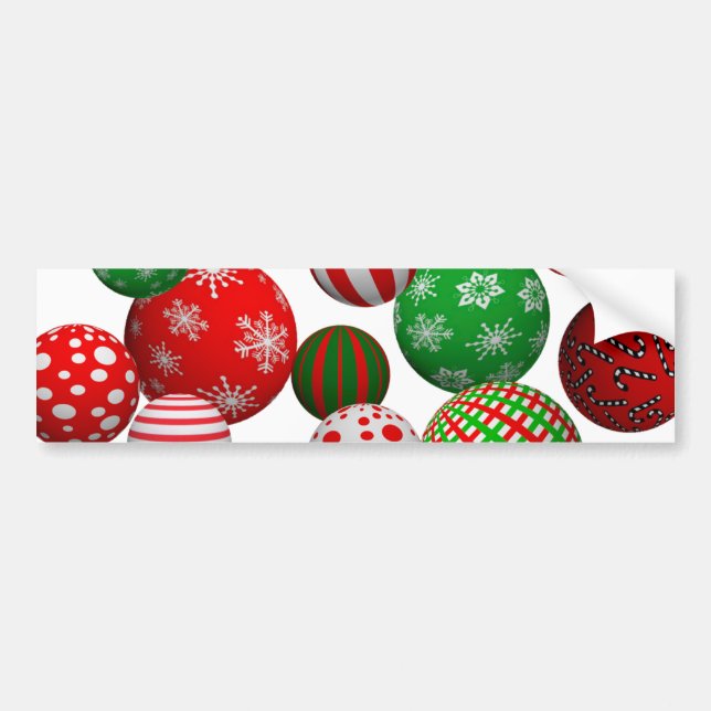Autocollant De Voiture Boules de Noël (Devant)