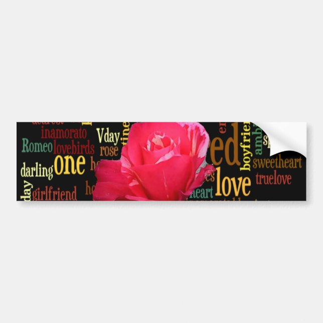 Autocollant De Voiture Bouquet d'amour : Une expression sincère (Devant)