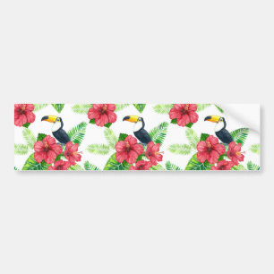 Autocollant De Voiture Bouquet Toucan et tropical