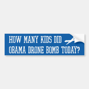 Autocollant De Voiture Bourdon d'Obama bombardé
