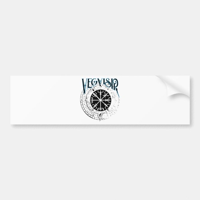 Autocollant De Voiture boussole vegvisir (Devant)